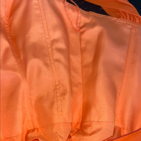 Tangerine Chiffon Swing Sleeveless Party Dress - Picture 9 of 11